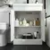 Avon Gloss White Combination Vanity Basin and Denver Toilet 1100mm - Black Accents
