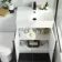 Avon Gloss White Combination Vanity Basin and Denver Toilet 1100mm - Black Accents