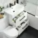 Avon Gloss White Combination Basin Drawer and Seattle Toilet 1100mm - Black Accents