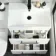 Avon Gloss White Combination Basin Drawer and Seattle Toilet 1100mm - Black Accents