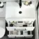 Avon Gloss White Combination Basin Drawer and Denver Toilet 1100mm - Black Accents