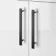 Avon Gloss White Basin Vanity and Back To Wall Unit 1300mm - Black Accents