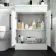 Avon Gloss White Combination Vanity Basin and Seattle Toilet 1100mm - Black Accents - Right Handed