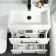 Avon Gloss White Combination Basin Drawer and Atlanta Toilet 1100mm - Black Accents - Right Handed