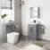 Avon Stone Grey Basin Vanity 500mm - Black Accents