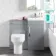 Avon Stone Grey Combination Vanity Basin and Denver Toilet 950mm