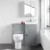 Avon Stone Grey Combination Vanity Basin and Denver Toilet 950mm