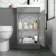 Avon Stone Grey Combination Vanity Basin and Seattle Toilet 950mm - Black Accents