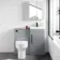 Avon Stone Grey Combination Vanity Basin and Denver Toilet 950mm - Black Accents