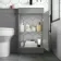 Avon Stone Grey Combination Vanity Basin and Denver Toilet 950mm - Black Accents