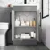 Avon Stone Grey Combination Vanity Basin and Denver Toilet 1000mm - Black Accents