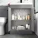 Avon Stone Grey Combination Vanity Basin and Denver Toilet 1100mm - Black Accents