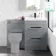 Avon Stone Grey Basin Drawer Vanity and Back To Wall Toilet Unit 1100mm - Black Accents