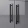 Avon Stone Grey Basin Vanity and Back To Wall Unit 1100mm - Black Accents - Left Handed