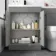 Avon Stone Grey Combination Vanity Basin and Seattle Toilet 1100mm - Black Accents - Left Handed
