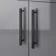Avon Stone Grey Basin Vanity and Back To Wall Unit 1100mm - Black Accents - Right Handed
