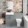 Harper Stone Grey Combination Vanity Basin and Atlanta Toilet 1200mm - Black Accents