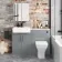 Harper Stone Grey Combination Vanity Basin with Marble Top & Atlanta Toilet 1200mm - Black Accents