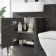 Harper Charcoal Elm Combination Vanity Basin and Atlanta Toilet 1200mm - Black Accents