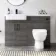 Harper Charcoal Elm Combination Vanity Basin and Seattle Toilet 1200mm - Black Accents - Left Handed
