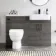 Harper Charcoal Elm Combination Vanity Basin and Seattle Toilet 1200mm - Black Accents - Right Handed