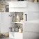 Harper Gloss White Combination Vanity Basin & Seattle Toilet 1000mm - Black Accents