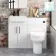 Harper Gloss White Combination Vanity Basin & Denver Toilet 1000mm - Black Accents