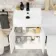 Harper Gloss White Combination Vanity Basin & Denver Toilet 1000mm - Black Accents