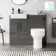 Harper Charcoal Elm Combination Vanity Basin & Denver Toilet 1000mm - Black Accents