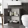 Harper Charcoal Elm Combination Vanity Basin with Marble Top & Seattle Toilet 1000mm - Black Accents