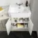 Monaco Chalk White Combination Vanity Traditional Basin with Marble Top 1500mm (Excludes Pan & Cistern)