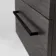 Elba Charcoal Elm Double Wall Hung Drawer Vanity with Marble Top & Curved Counter Top Basin 1200mm - Black Accents