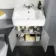 Monaco Dove Grey Combination Vanity Basin and Hudson Toilet with Wooden Seat 1200mm