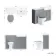 Monaco Dove Grey Combination Vanity Basin with Marble Top & Hudson Toilet with Wooden Seat 1200mm