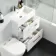 Avon Gloss White Combination Basin Drawer and Boston Toilet 1100mm - Right Handed