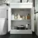 Avon Gloss White Combination Vanity Basin and Boston Toilet 1100mm - Black Accents