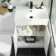 Avon Gloss White Combination Vanity Basin and Boston Toilet 1100mm - Black Accents