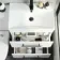 Avon Gloss White Combination Basin Drawer and Boston Toilet 1100mm - Black Accents