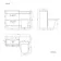 Avon Gloss White Combination Basin Drawer and Boston Toilet 1100mm - Black Accents