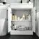 Avon Gloss White Combination Vanity Basin and Boston Toilet 1100mm - Black Accents - Right Handed