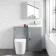 Avon Stone Grey Combination Vanity Basin and Boston Toilet 950mm
