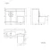 Avon Stone Grey Combination Vanity Basin and Boston Toilet 1100mm - Left Handed
