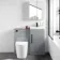 Avon Stone Grey Combination Vanity Basin and Boston Toilet 950mm - Black Accents