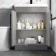 Avon Stone Grey Combination Vanity Basin and Boston Toilet 1100mm - Black Accents