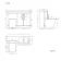 Avon Stone Grey Combination Vanity Basin and Boston Toilet 1100mm - Black Accents - Right Handed