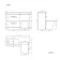 Avon Stone Grey Combination Basin Drawer and Boston Toilet 1100mm - Black Accents - Left Handed
