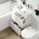 Trent Gloss White Combination Basin Drawer and Boston Toilet 1100mm - Left Handed