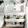 Trent Gloss White Combination Basin Drawer and Boston Toilet 1100mm - Right Handed