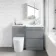 Trent Stone Grey Combination Basin Drawer and Boston Toilet 1100mm - Right Handed