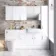 Harper Gloss White Combination Vanity Basin and Boston Toilet 1500mm